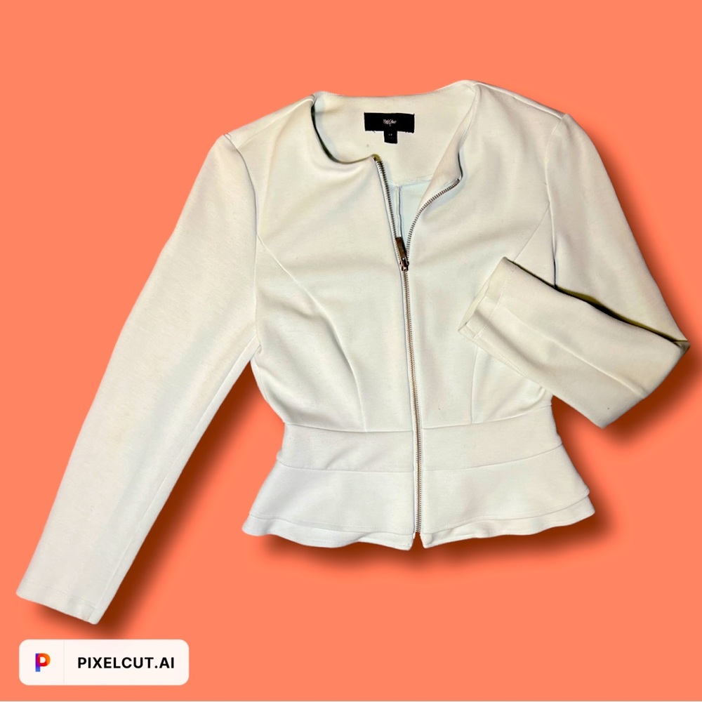 Mint Petite small zip up peplum blazer